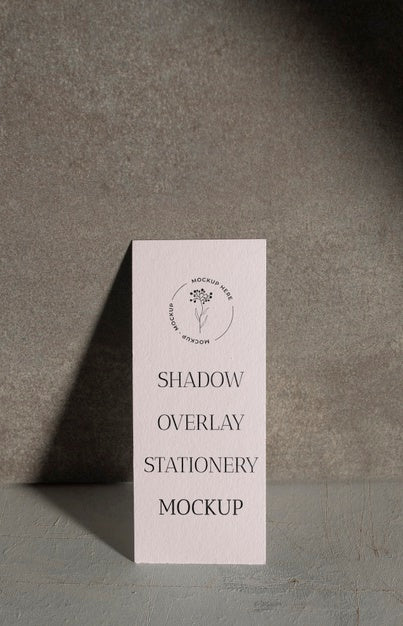 Shadow Overlay Stationery Mockup Psd