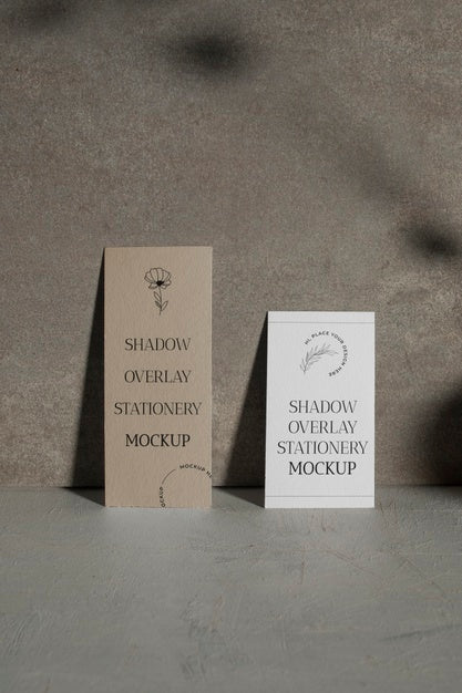 Shadow Overlay Stationery Mockup Psd