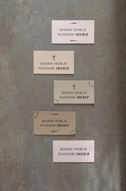 Shadow Overlay Stationery Mockup Psd