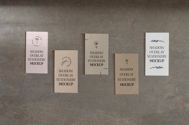 Shadow Overlay Stationery Mockup Psd