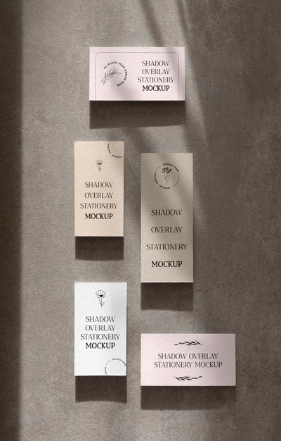 Shadow Overlay Stationery Mockup Psd