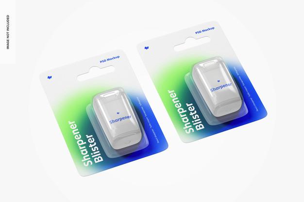 Sharpener Blisters Mockup Psd
