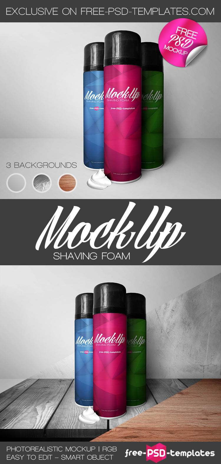 Shaving Foam Mock-Up In Psd