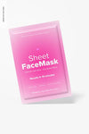 Sheet Face Mask Mockup, Leaned Psd
