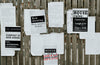 Sheets Of Paper Ads On A Wooden Fence Psd