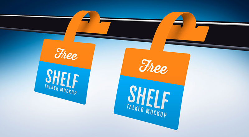 Shelf Talker Wobbler Mockup Psd