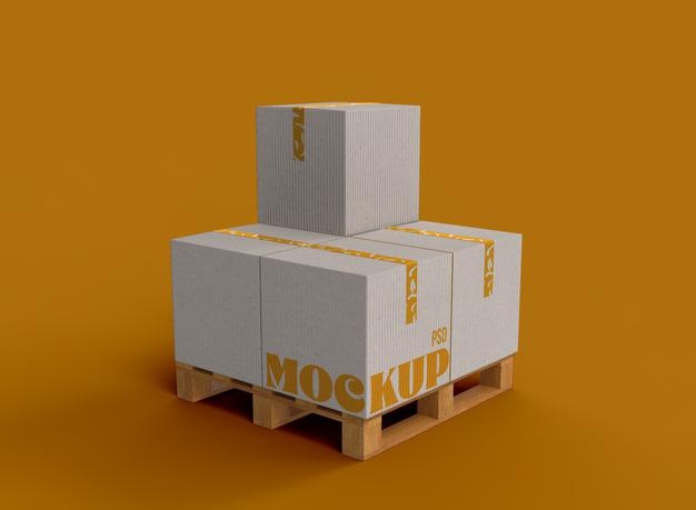 Shipping Box Mockup Psd