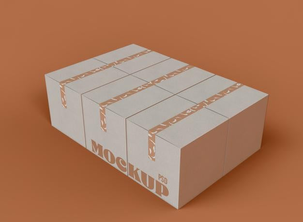Shipping Box Mockup Psd
