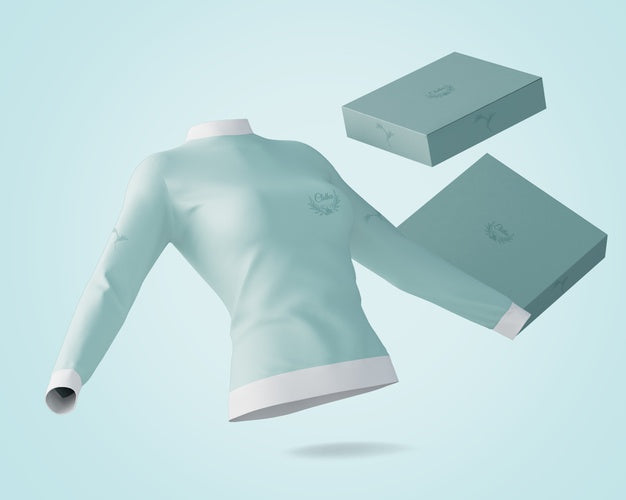 Shirt And Box Mockup Psd