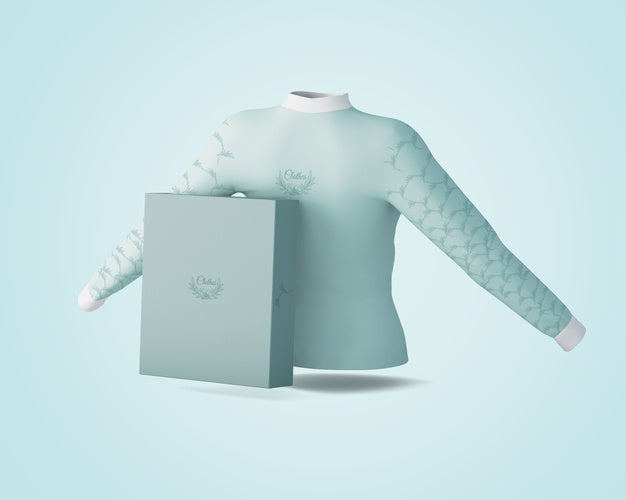 Shirt And Box Mockup Psd