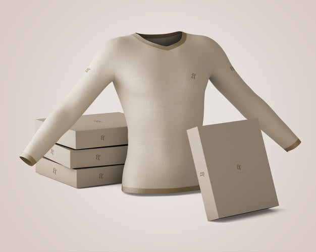 Shirt And Box Mockup Psd