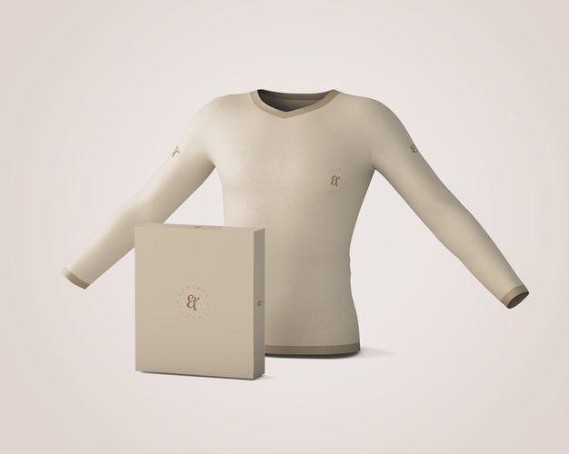Shirt And Box Mockup Psd