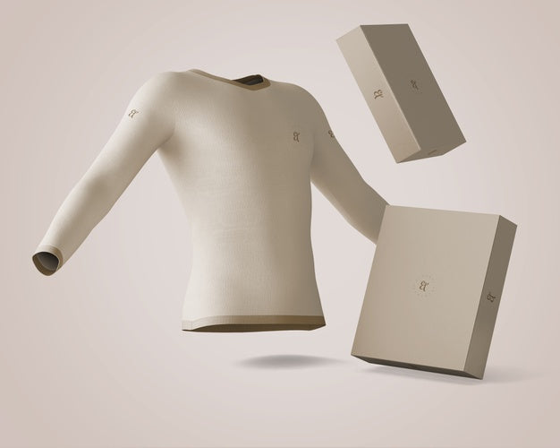Shirt And Box Mockup Psd