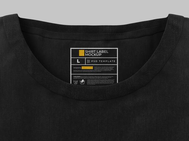 Shirt Label Mockup Template Psd