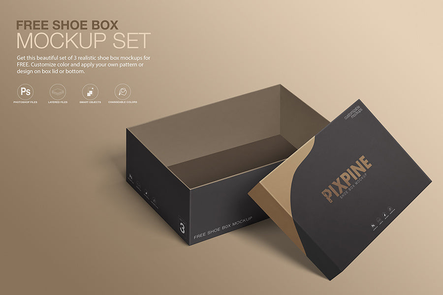 Shoe Box Mockup Set