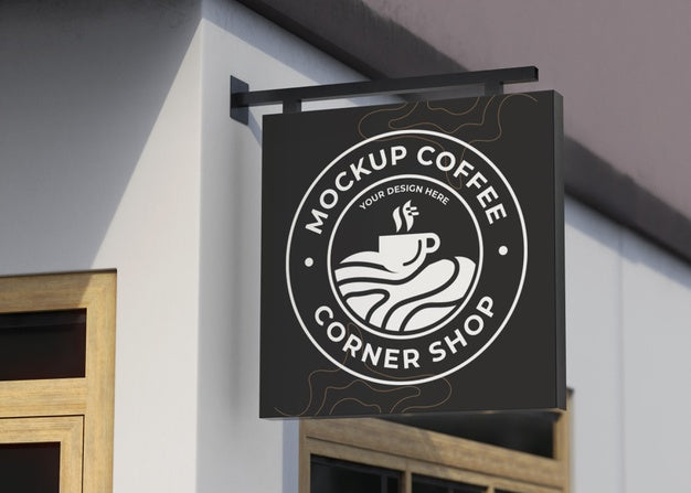 Shop Corner Mock-Up Composition Psd