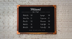Shop Price Chalkboard Menu Mock-Up Psd