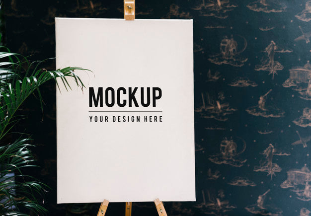 Shop Sign On An Easel Mockup Psd