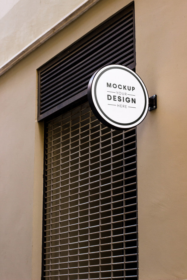 Shop Signboard Mockup Psd