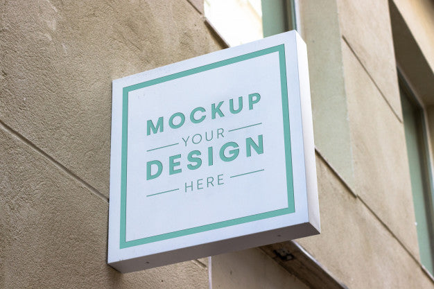 Shop Signboard Mockup Psd