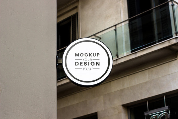 Shop Signboard Mockup Psd