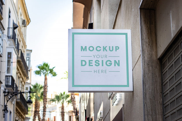Shop Signboard Mockup Psd