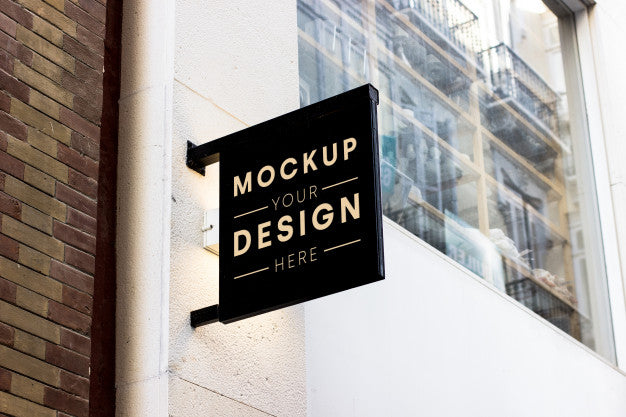 Shop Signboard Mockup Psd