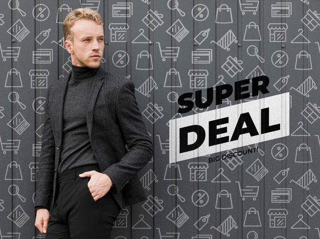 Shoping Day With Handsome Man Psd