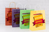 Shopping Bag Mockup In Different Colors Psd