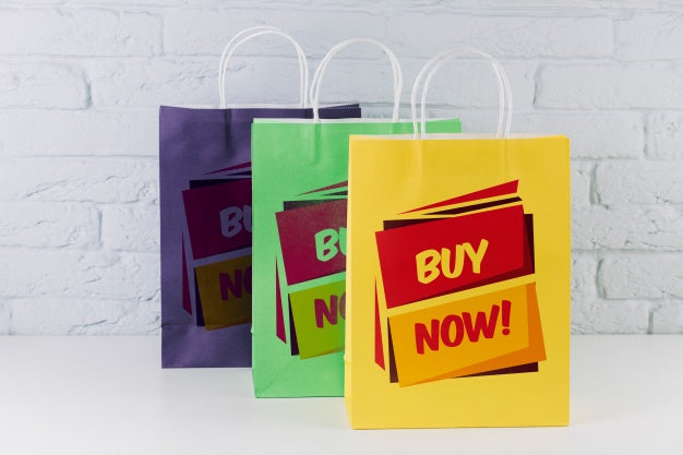 Shopping Bag Mockup In Different Colors Psd