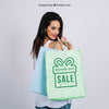 Shopping Bag Mockup With Attractive Woman Psd