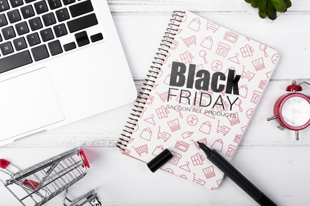 Shopping Mock-Up On Black Friday Psd