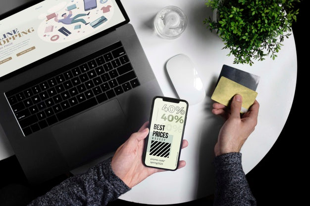 Shopping Online Session On Mobile Psd