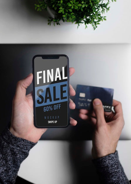 Shopping Online Session On Phone Psd