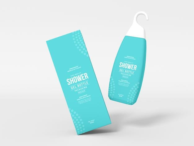 Shower Gel Bottle Packaging Mockup Psd