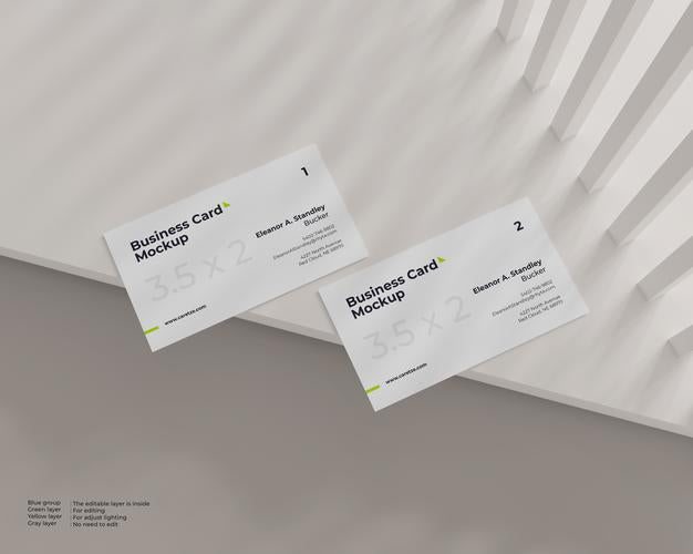 Side By Side Business Card Mockup Psd