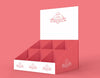 Side View Minimalist Red Exhibitor Mock-Up Psd