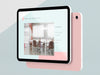 Side View Modern Tablet With Screen Mock-Up Psd