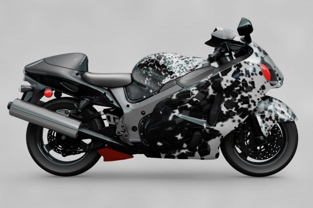 Side View Motorbike Mockup Psd