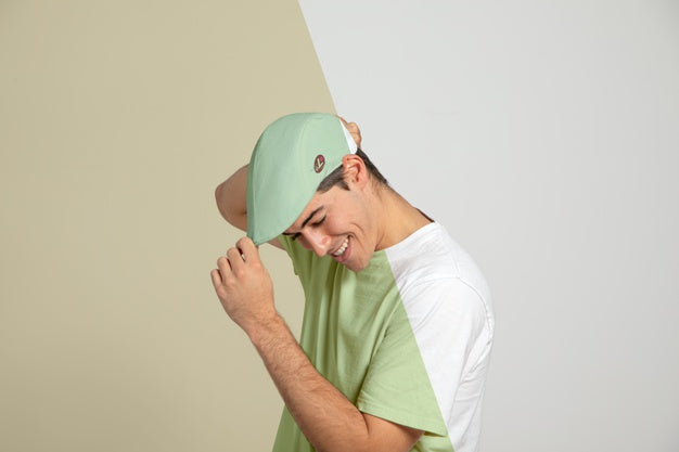 Side View Of Man Touching His Cap Psd