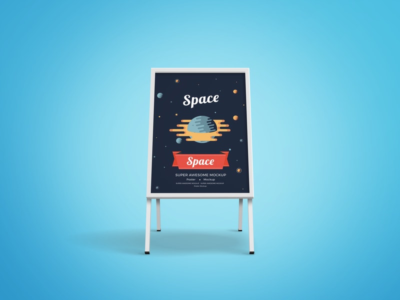 Sidewalk Sandwich Board Mockup