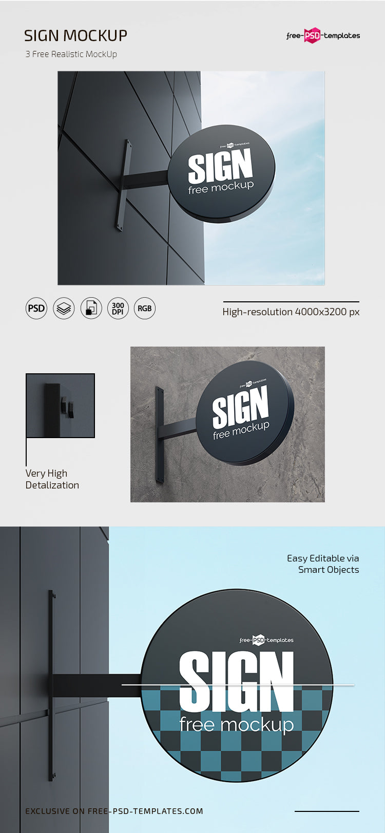 Sign Mockup In Psd