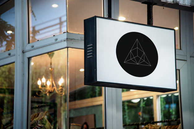 Sign Mockup Outside Of A Shop Psd