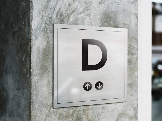 Signboard Mockup On An Industrial Style Wall Psd