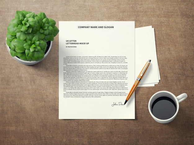Signed Document Mock Up Psd