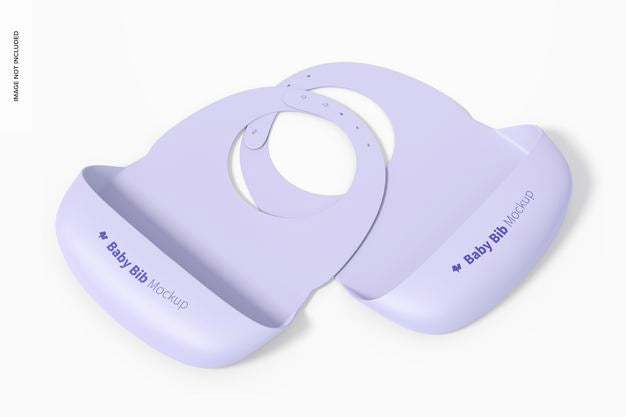 Silicone Baby Bib Mockup Psd
