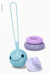 Silicone Baby Pacifier With Case Mockup, Front View Psd