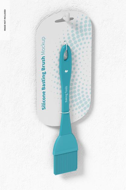 Silicone Basting Brush Hanging On Wall Mockup Psd
