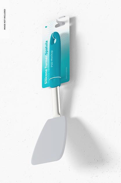 Silicone Turner Spatula Hanging On Wall Mockup Psd