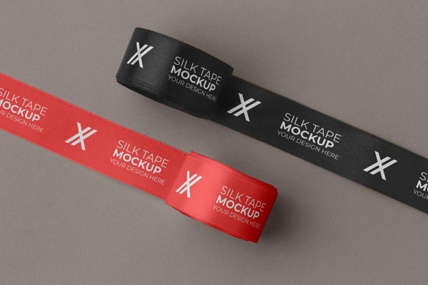 Silk Tape Design Mockup Psd